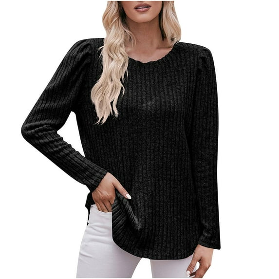 Samickarr Plus Size Tunic Tops For Women To Wear With Leggings Loose Fit Dressy Casual Pullover Tops Long Sleeve Fall Sweatshirt Woman Round Neck Color Long Sleeve Blouse