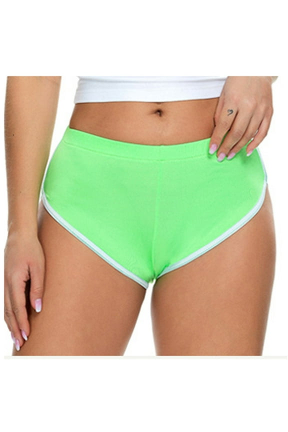 Retro Dolphin Shorts For Women Sexy Booty Shorts Sports Yoga Gym Running Basic Slip Bike Shorts Capris Hot Pants