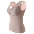 thumbnail image 1 of Gswybco Seamless Underwear Tops for Women Casual Plus Fleece Lace Sleeveless Tank Tops Fall Soft Loose Solid Color Warm Bottoming Tops, 1 of 3