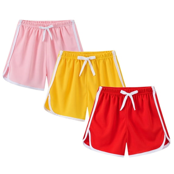 Samickarr Sports Shorts For Kids Girls Boys Running Athletic Shorts Dance Soccer Shorts Bike Shorts Dolphin Shorts For Girls Workout Shorts For Kids Activewear Drawstring Shorts
