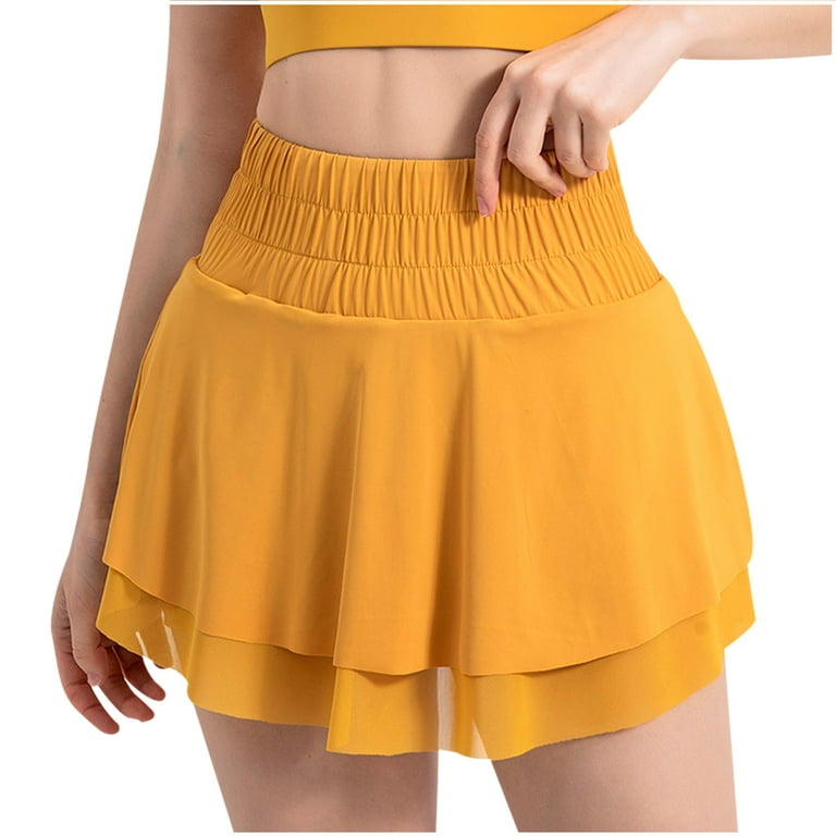 Samickarr Summer Savings Clearance!2 In 1 Flowy Butterfly Running Shorts  With Pocket For Women Sweat Shorts High Waist Tennis Shorts Skirt Gym Yoga  Athletic Workout Biker Shorts 