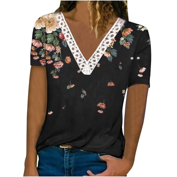 Samickarr Summer Savings Clearance Plus Size Summer Tops For Women Tops Dressy Casual Tunic Tops To Wear With Leggings Women's Casual Long Sleeve Buttons Comfortable Print Sweatshirt Tops Blouse
