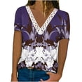 thumbnail image 1 of Samickarr Summer Savings Clearance Plus Size Summer Tops For Women Tops Dressy Casual Tunic Tops To Wear With Leggings Women's Casual Long Sleeve Buttons Comfortable Print Sweatshirt Tops Blouse, 1 of 5
