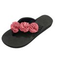 thumbnail image 1 of Samickarr Summer Slippers For Women Indoor And Outdoor Wide Fashion Women's Shoes Casual Round Toe Wedge Heel Slippers Floral Beach Sandals, 1 of 4