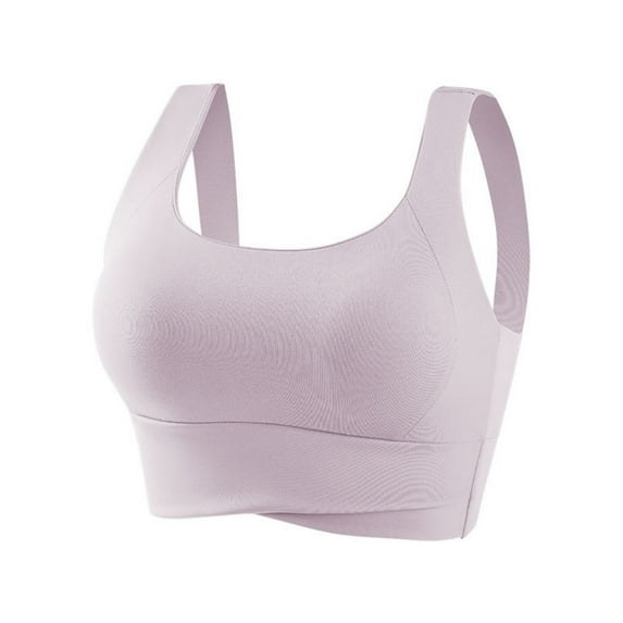 gakvbuo Support Sport Bras for Women No Underwire Women's Solid Color Fitness Yoga Shockproof Gathered Beautiful Back Underwear Sports Bra