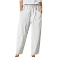 thumbnail image 1 of Samickarr Sweatpants For Womens High Waisted Fashion Women Casual Summer Wear Pants Solid Color Cotton And Linen Trousers, 1 of 4