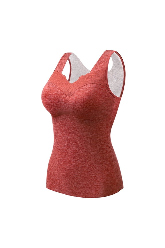 Thermal Underwear Bra for Women Casual Sleeveless Tank Tops Fall Loose Solid Color Warm Bottoming Tops