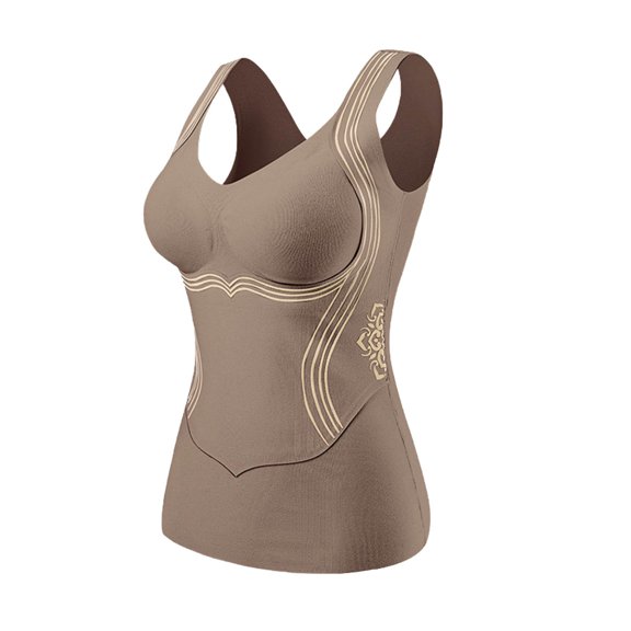 Gnshining Thermal Underwear Tops for Women Casual Sleeveless Bras Vest Fall Soft Loose Solid Color Warm Bottoming Tops