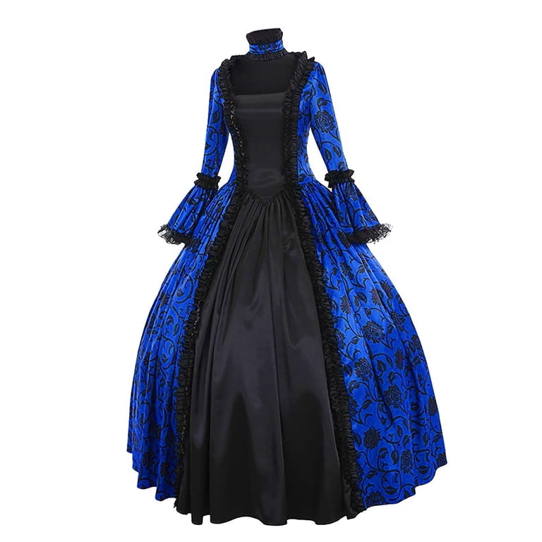 Samickarr Victorian Dress Ball Gown For Women Vintage Medieval Dress Plus  Size Lace Up Cinch Corset Dress Renaissance Costume - Walmart.com