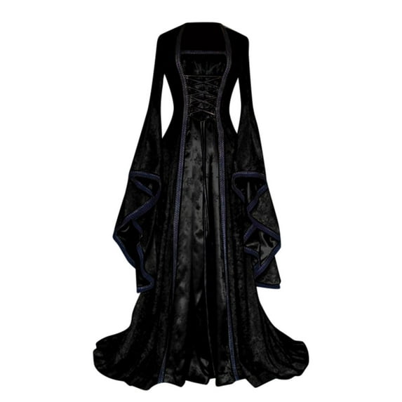 Samickarr Victorian Dress Renaissance Costume For Women Irish Dress Medieval Dress Vintage Ball Gown Witch Costumes Victorian Faire Costumes Flare Sleeve Princess Dress Halloween Cosplay Costume