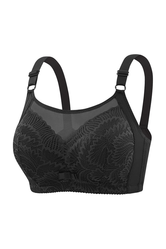 Wireless Bras for Women Full Coverage Gathered Up Mesh Patchwork Anti-Slip Lingerie Thin Breathable Wirefree Bralettes Adjustable Strap Beauty Back Underwear Daily Bras