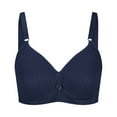 thumbnail image 1 of Samickarr Wireless Bras for Women Full Coverage Gathered Push Up Thin Breathable Wirefree Bralettes Adjustable Shoulder Strap Underwear Wave Textured Daily Bras, 1 of 4