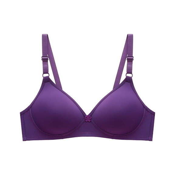 Samickarr Wireless Full Coverage Bra For Women Small Cup Two-row Breathable Causual Wire Free Daily-Comfort With Soft Support Underwear