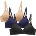 thumbnail image 1 of Samickarr Wireless Full Coverage Bra For Women Small Cup Two-row Breathable Causual Wire Free Daily-Comfort With Soft Support Underwear, 1 of 5
