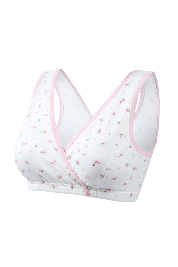 Wireless Maternity Bras for Women Cotton Breast-Feeding Nursing Bra Plus Size Breathable Bralette Maternal Sleeping Vest Seamless Stress-free Underwear Daily Bras