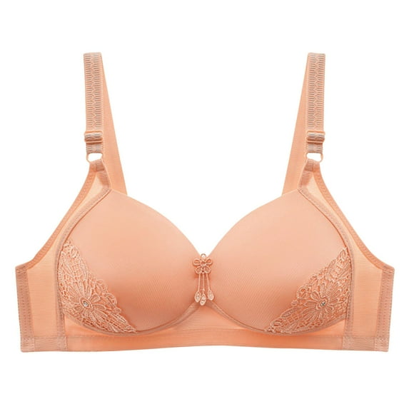 Samickarr Wireless Minimizer Bras for Women Full Coverage Gathered Up Lingerie Wirefree Comfort Breathable Minimizer Bralettes Adjustable Shoulder Strap Daily Bras