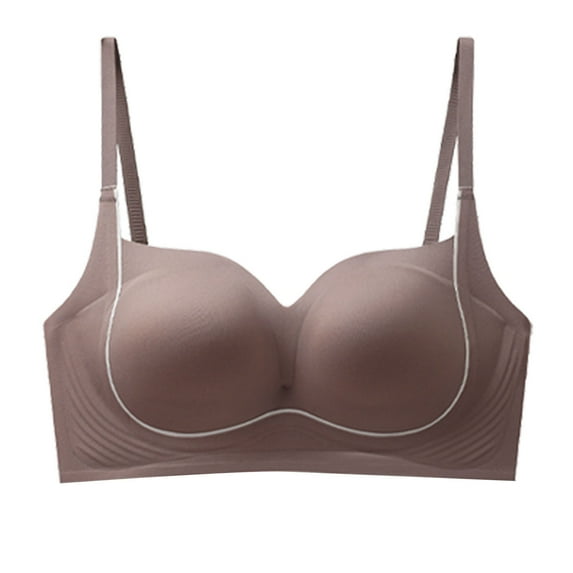 Samickarr Wireless Minimizer Bras for Women Lifting Gathered Up Lingerie Seamless Soft Beauty Back Minimizer Bras Breathable Adjustable Shoulder Strap Daily Bralettes
