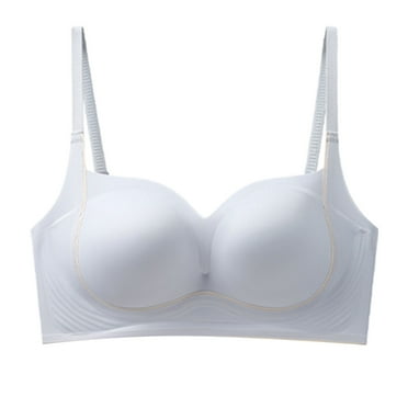 Samickarr Wireless Minimizer Bras for Women Lifting Gathered Up Lingerie Seamless Soft Beauty Back Minimizer Bras Breathable Adjustable Shoulder Strap Daily Bralettes