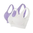 thumbnail image 1 of Samickarr Wireless Support Bras for Women 2PC Full Coverage Seamless Sports Bras Wirefree Yoga Bra Mesh Hollow-Out Thin Breathable No Underwire Bralettes for Everyday Comfort, 1 of 4