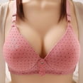 thumbnail image 1 of Samickarr Wireless Support Bras for Women Full Coverage Gathered Up Lingerie Dot Minimizer Bras Thin Breathable Adjustable Shoulder Strap Daily Bralettes, 1 of 3
