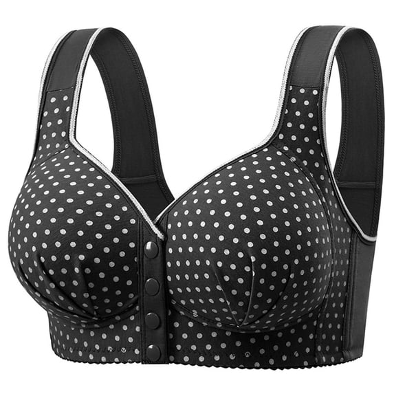 gakvbuo front open bras for women button front Wireless Support Bras For Women Full Coverage Plus Size Bras Post-Surgery Bra Wirefree Bralette Minimizer Bra For Everyday Comfort