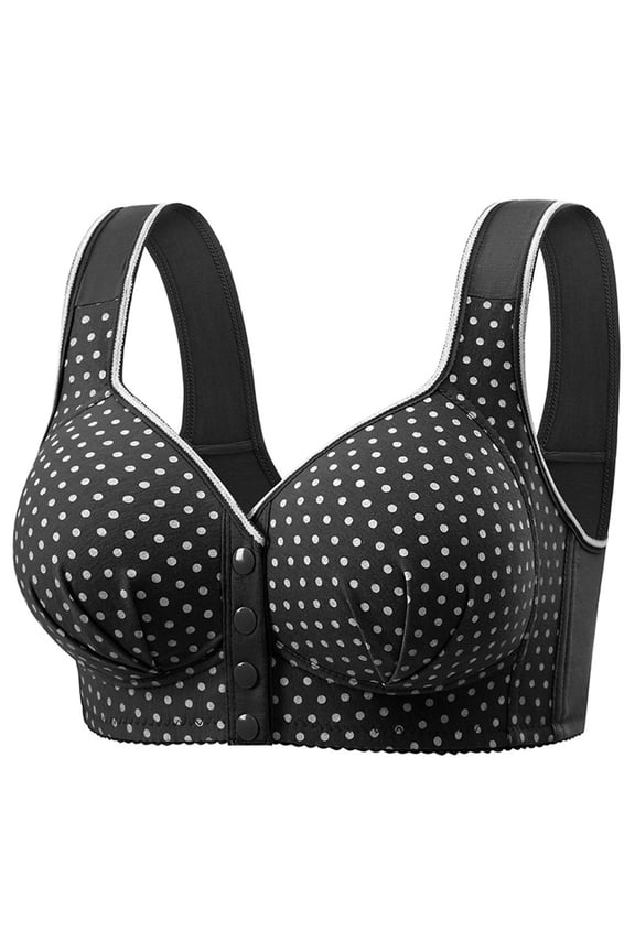 front open bras for women button front Wireless Support Bras For Women Full Coverage Plus Size Bras Post-Surgery Bra Wirefree Bralette Minimizer Bra For Everyday Comfort