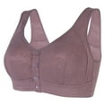 thumbnail image 1 of gakvbuo front open bras for women button front Wireless Support Bras For Women Full Coverage Plus Size Bras Post-Surgery Bra Wirefree Bralette Minimizer Bra For Everyday Comfort, 1 of 8