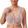 thumbnail image 1 of gakvbuo front open bras for women button front Wireless Support Bras For Women Full Coverage Plus Size Bras Post-Surgery Bra Wirefree Bralette Minimizer Bra For Everyday Comfort, 1 of 6