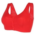 thumbnail image 1 of gakvbuo front open bras for women button front Wireless Support Bras For Women Full Coverage Plus Size Bras Post-Surgery Bra Wirefree Bralette Minimizer Bra For Everyday Comfort, 1 of 1