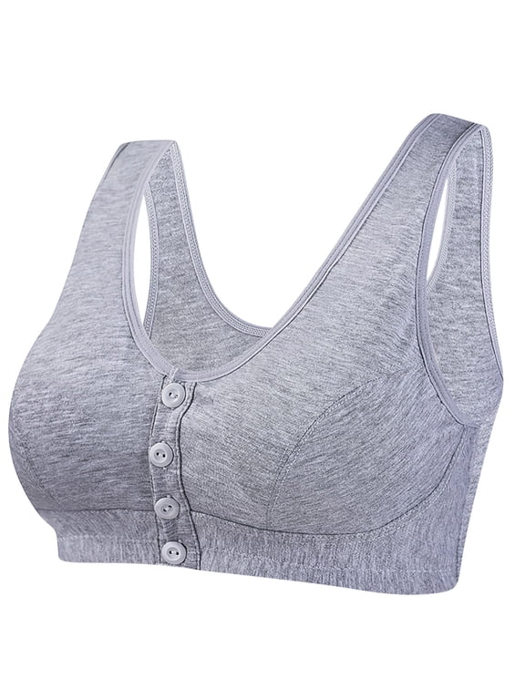 front open bras for women button front Wireless Support Bras For Women Full Coverage Plus Size Bras Post-Surgery Bra Wirefree Bralette Minimizer Bra For Everyday Comfort