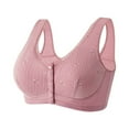 thumbnail image 1 of gakvbuo front open bras for women button front Wireless Support Bras For Women Full Coverage Plus Size Bras Post-Surgery Bra Wirefree Bralette Minimizer Bra For Everyday Comfort, 1 of 3