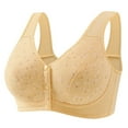 thumbnail image 1 of gakvbuo front open bras for women button front Wireless Support Bras For Women Full Coverage Plus Size Bras Post-Surgery Bra Wirefree Bralette Minimizer Bra For Everyday Comfort, 1 of 3
