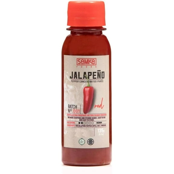 Samka Foods Red Jalapeo Pepper Sauce 135g - Imported from Peru