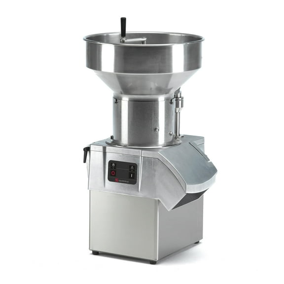 Sammic CA-61 Commercial Vegetable Prep Machine, 2200 lbs/hr Output, Fixed Speed 365 RPM, Semi-Automatic Hopper, Stainless Steel, Countertop Continuous Feed Food Processor, 1.5 HP, 120V