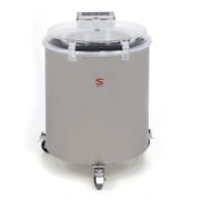 Sammic ES-100 Electric Salad Dryer, 13 lb. 6kg/10 gal. Capacity, 2-Speed, 250 800 lbs/hr Draining Output, Stainless Steel Basket, Self-Opening Clear Lid, Commercial Salad Spinner with Casters, NSF
