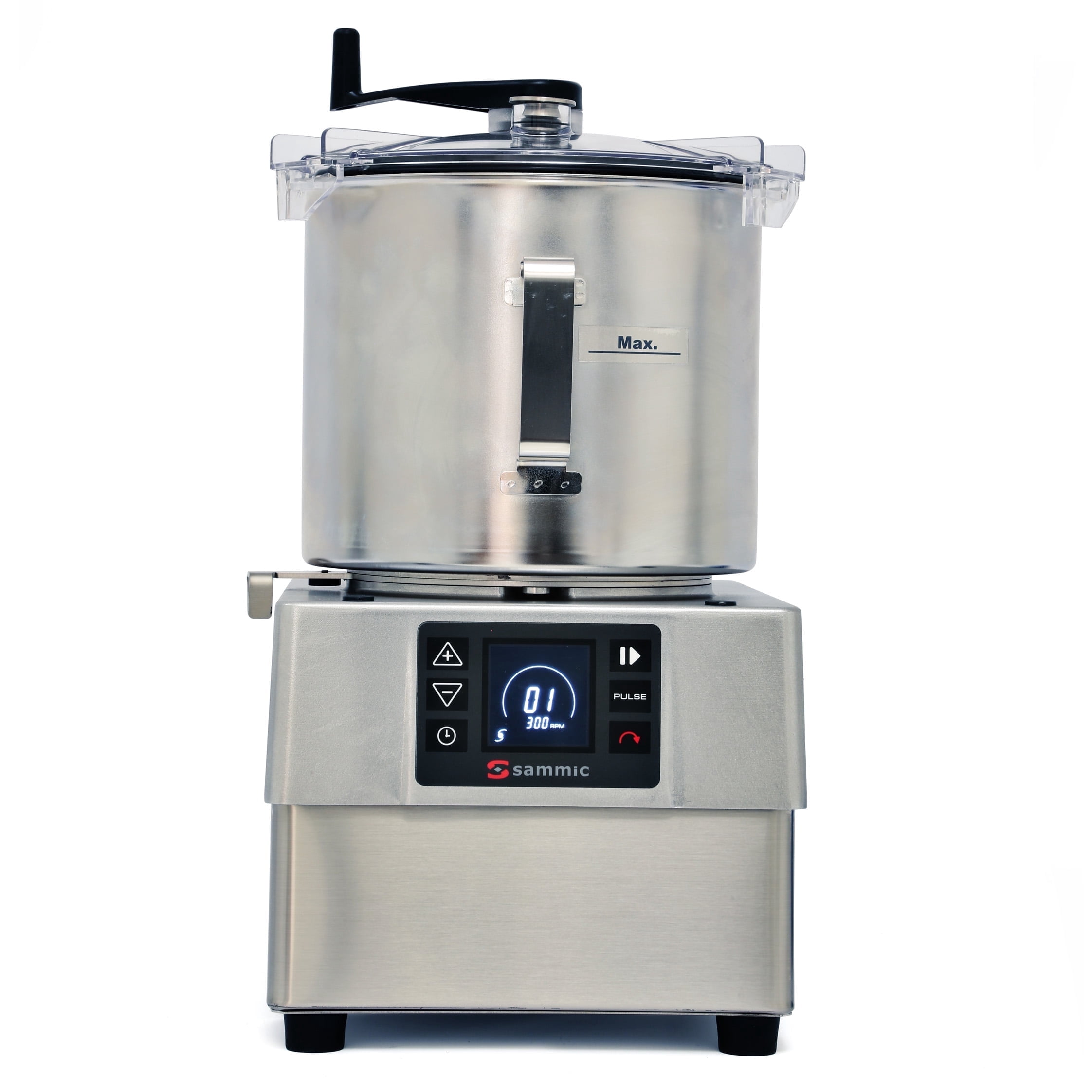 Sammic KE-8V (1050855) Food Processor Emulsifier, 8.5 Qt (8 L) Stainless Steel Bowl, Variable 10-Speed 300-3000 RPM, Reverse Function, Digital Control, Cut and Mix Scraper, 3 HP, Countertop Electric