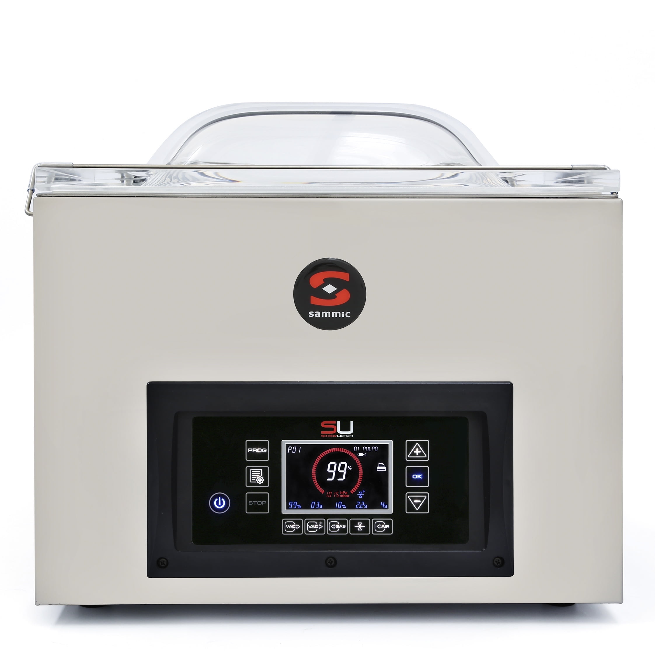 Sammic SU-416P Vacuum Packing Machine, 17" Sealing Bar, Double Seal System, Bluetooth & Printer Compatible, Touchscreen Controls, Busch Pump, Stainless Steel Chamber Sealer, Countertop, 120V