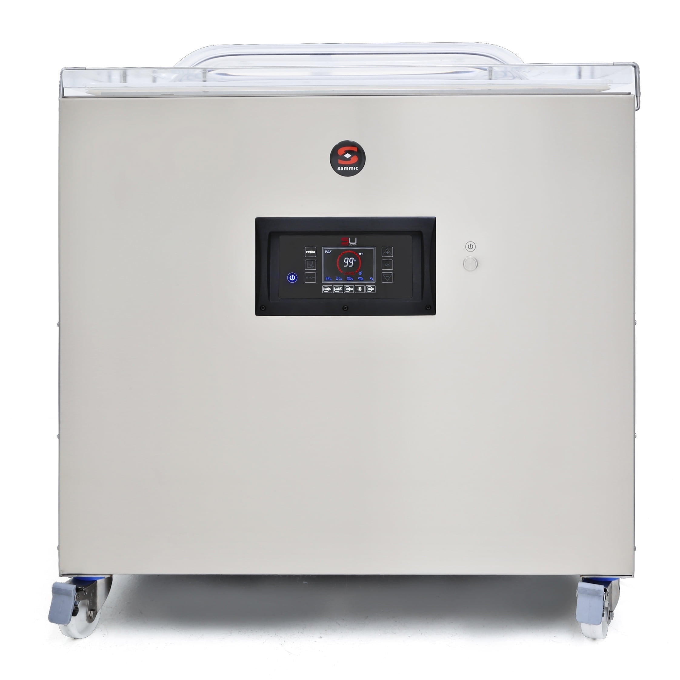 Sammic SU-810GP+ Vacuum Packing Machine, Floor Standing, (2) Sealing Bars 33" + 21", Bluetooth Enabled, Double Seal System, Sensor-Controlled Busch Pump, Stainless Steel Build