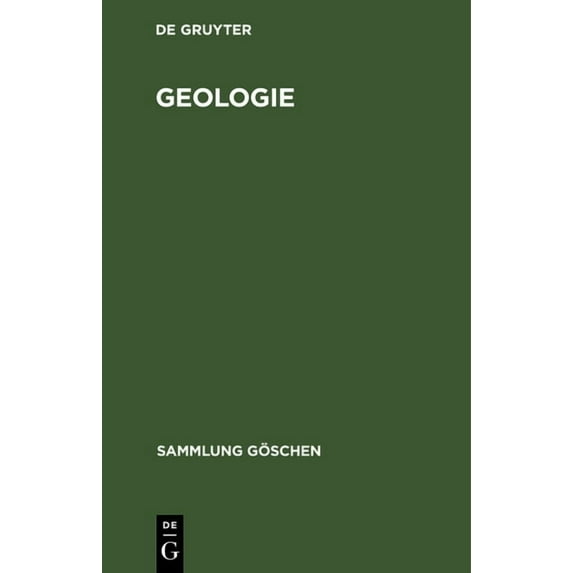 Sammlung Göschen Geologie, Book 2621, (Hardcover)