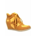 thumbnail image 1 of Sammy-06 Women's Lace Up High Top Ankle Hidden Wedge Heels Sneaker Boots, 1 of 1