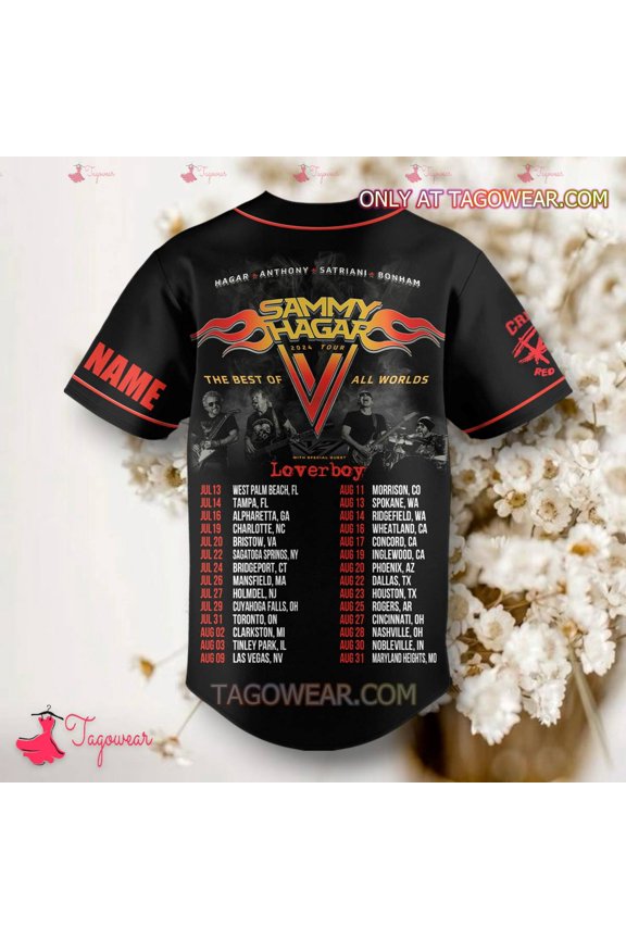 Sammy Hagar 2024 Tour The Best Of All Worlds With Special Guest Loverboy Personalized HFN