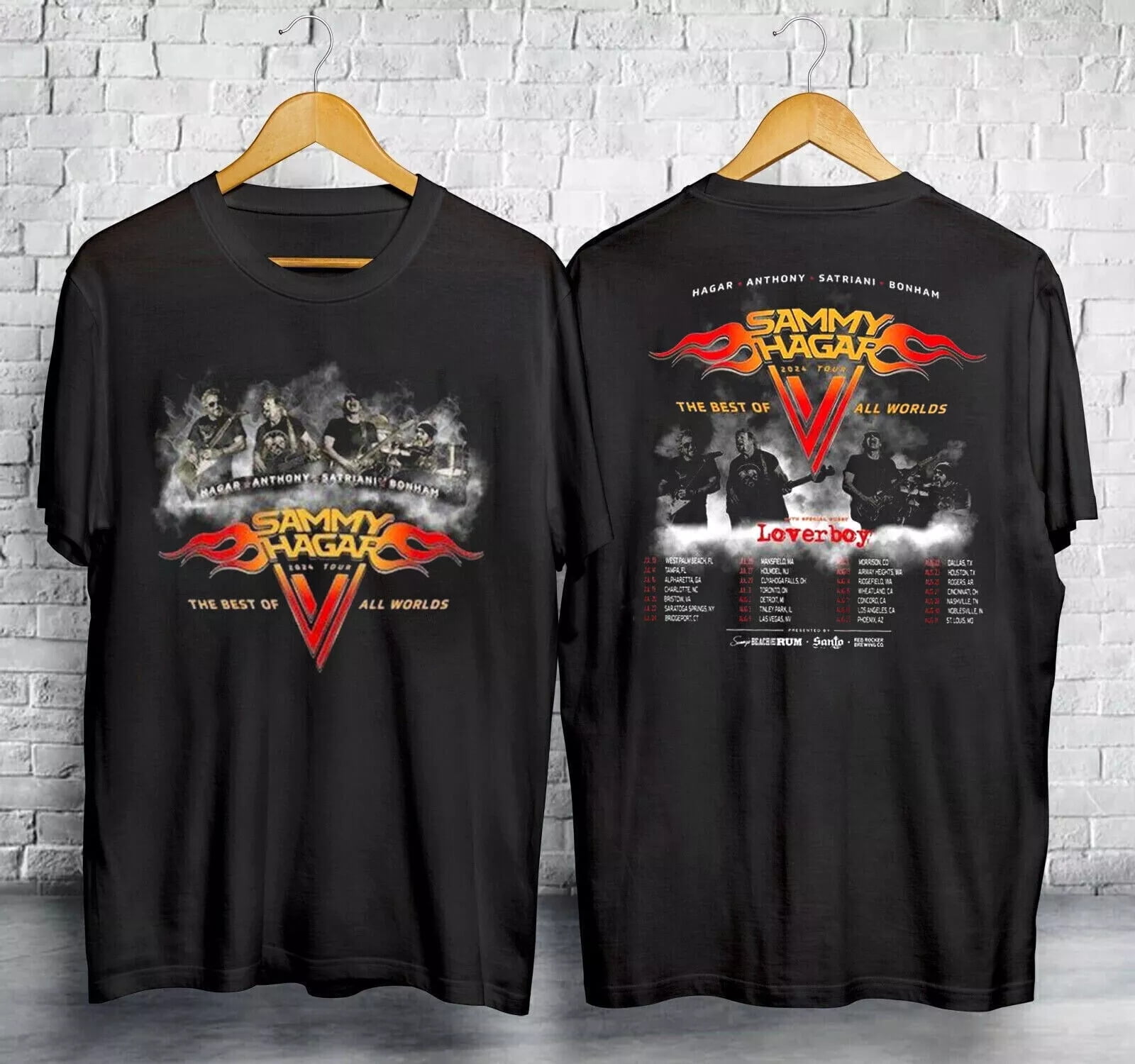 Sammy Hagar The Best Of All Worlds 2024 Tour TShirt Unisex S5XL