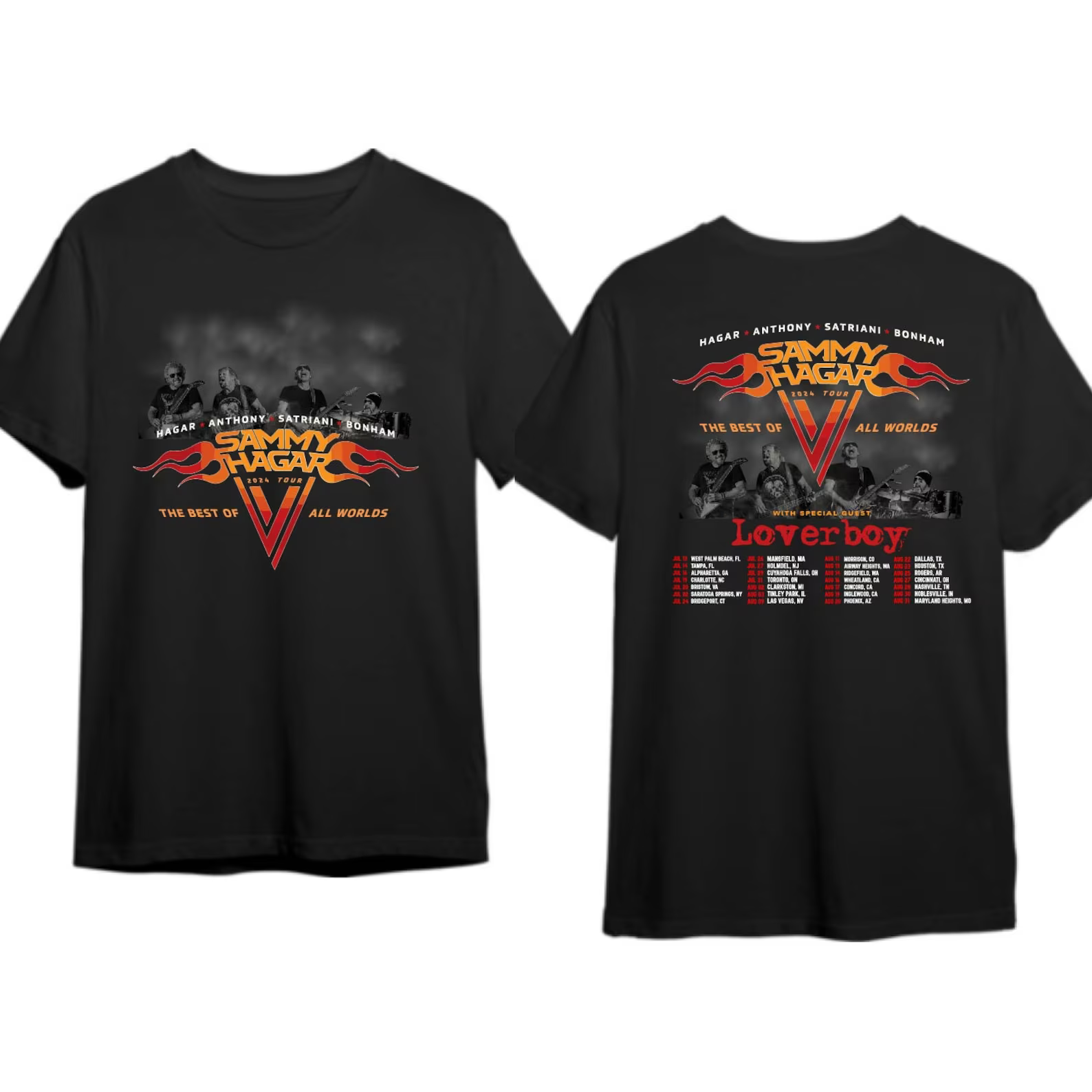 Sammy Hagar The Best of All Worlds 2024 Tour Shirt Sammy Hagar 2024 ...