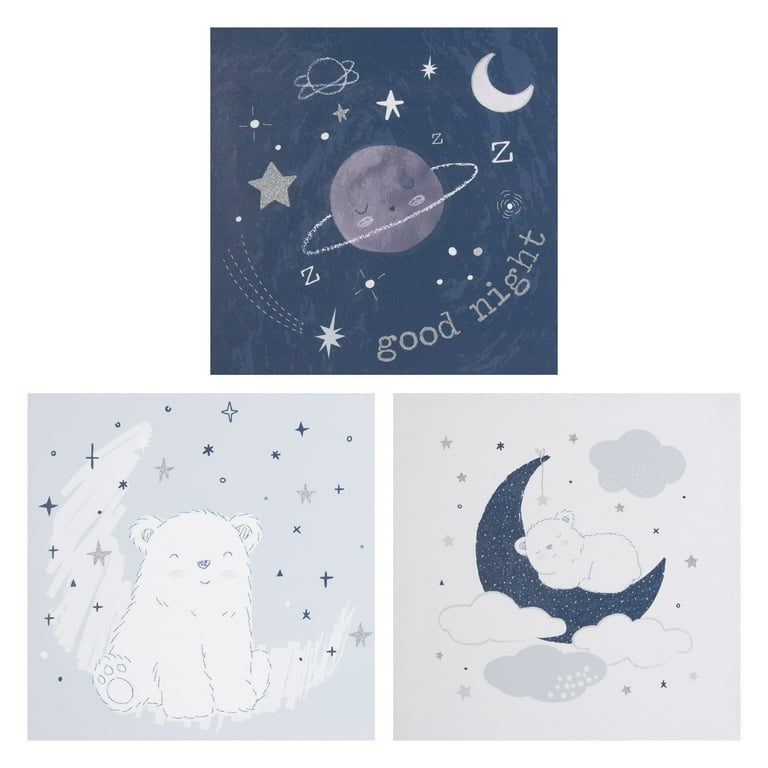 Sammy Lou Bearly Dreaming 3 Pack Canvas Wall Art Walmart