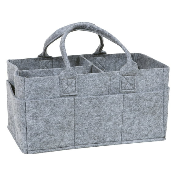Sammy & Lou Felt Baby Nursery Diaper Storage Caddy, Gray