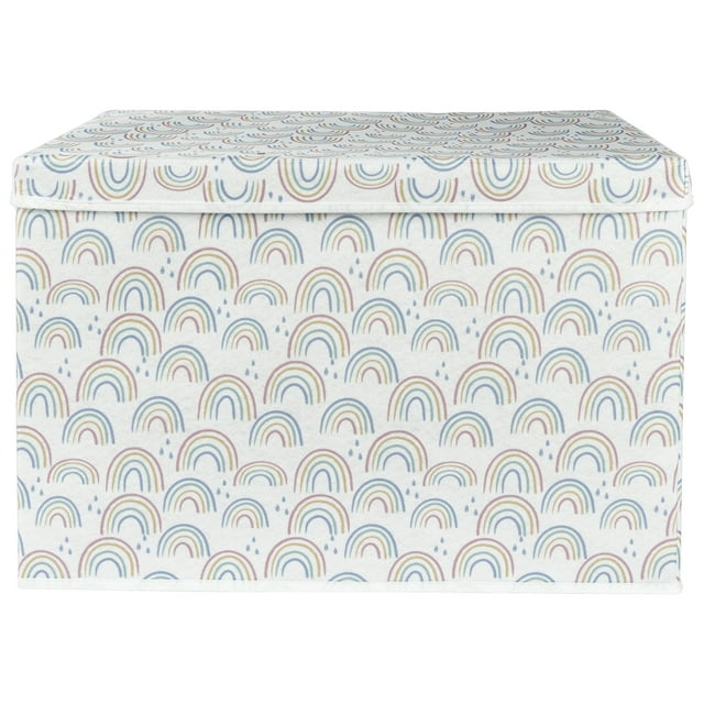 Sammy & Lou Painted Rainbow Multi Color Felt Storage/Toy Box for Infant