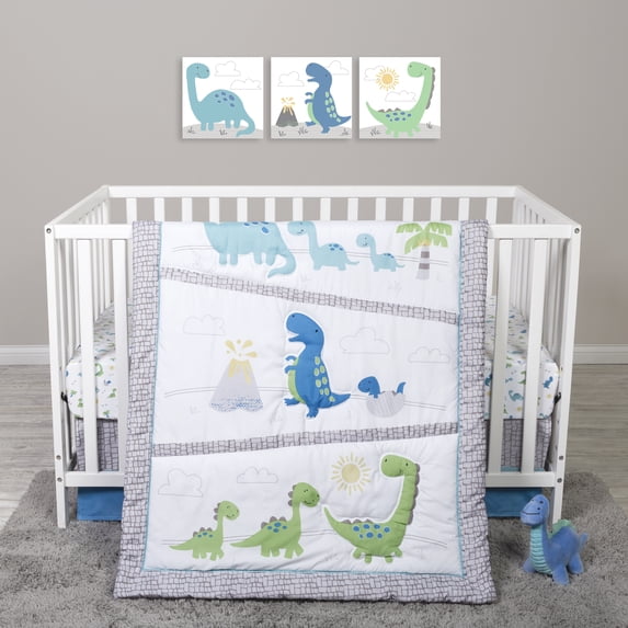 Sammy & Lou Sammy And Lou Dinosaur Pals 4 Piece Crib Bedding Set