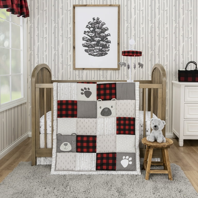Red and grey nursery bedding hotsell