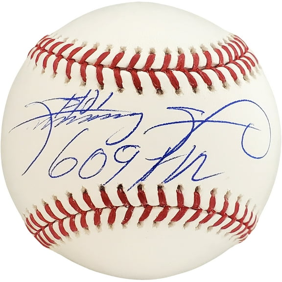 Sammy Sosa Autographed Official MLB Baseball Chicago Cubs "609 HR" Beckett BAS 177580