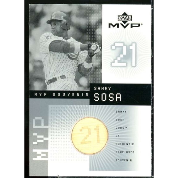 Sammy Sosa Card 2002 Upper Deck MVP Game Souvenirs Bat #BSS